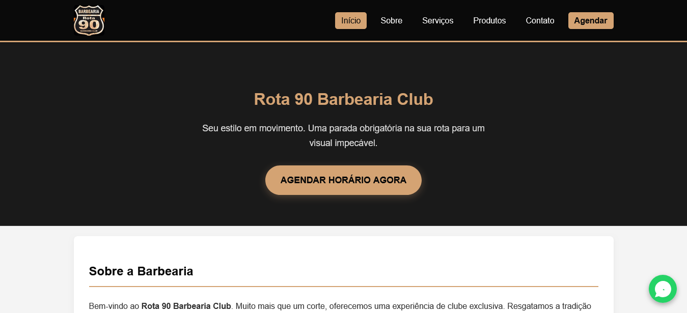 Miniatura do site Barbearia Rota 90