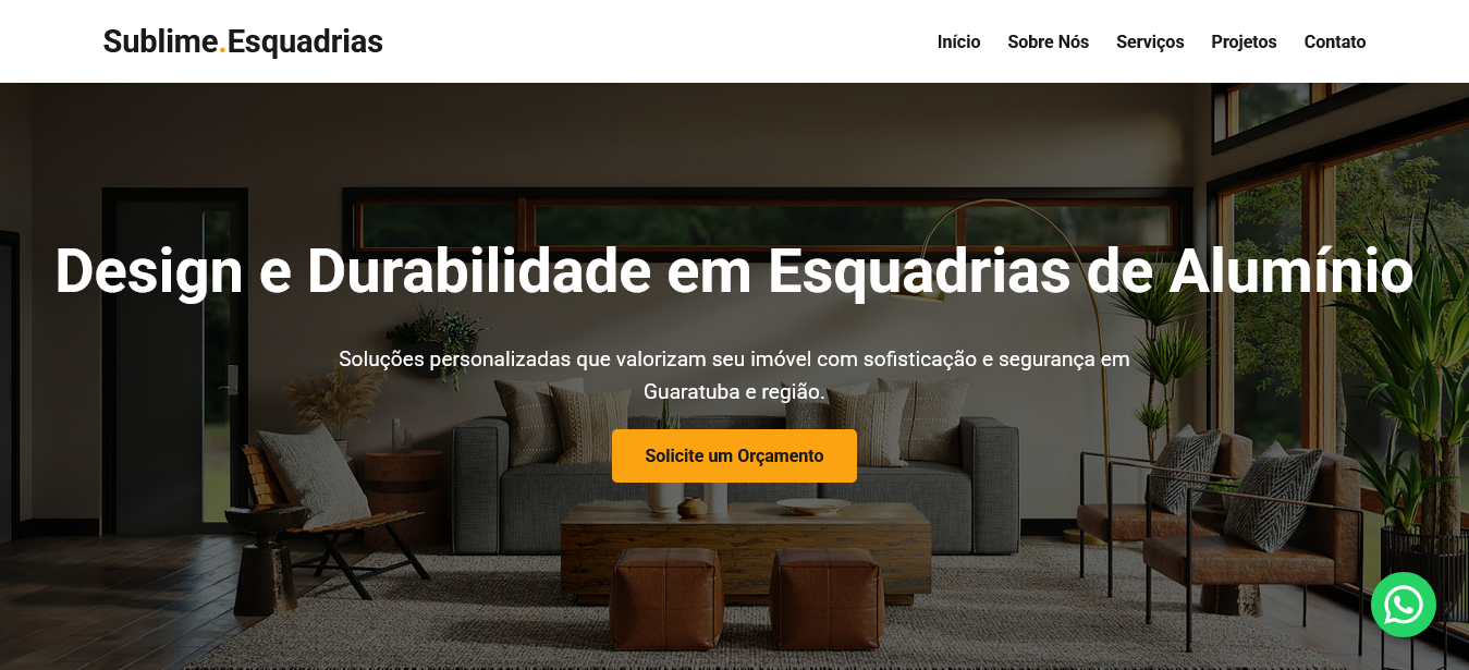 Miniatura do site Sublime Esquadrias